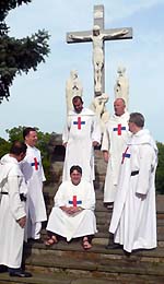 Trinitarians communing at the cross.